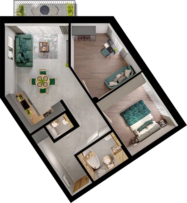 Rzut apartamentu nr 13