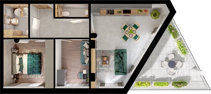 Rzut apartamentu nr 5